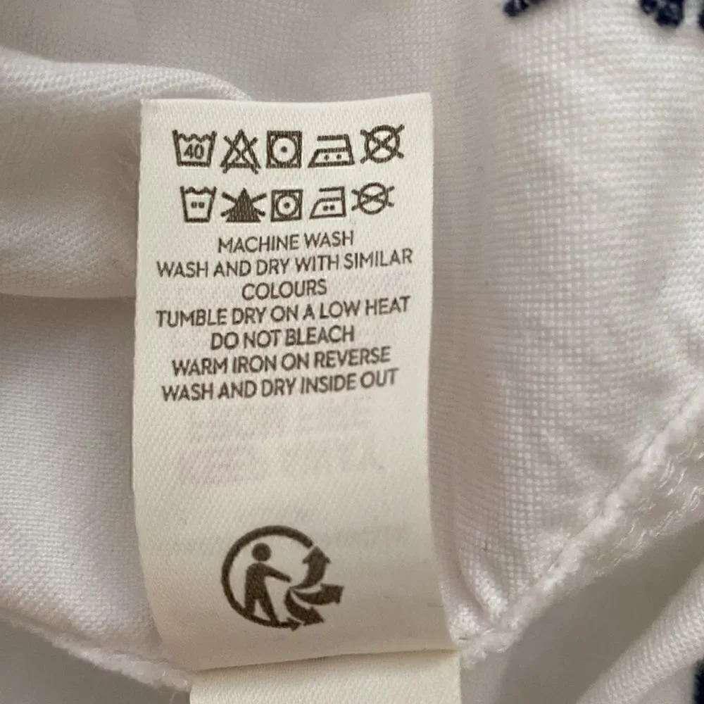 Mini Boden White Button Down Embroidered Dinosaur Shirt